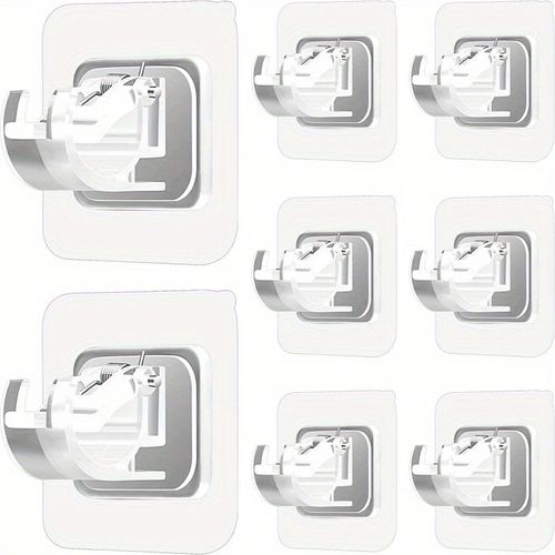Nail-Free Adjustable Curtain Rod Holders（4 pairs）