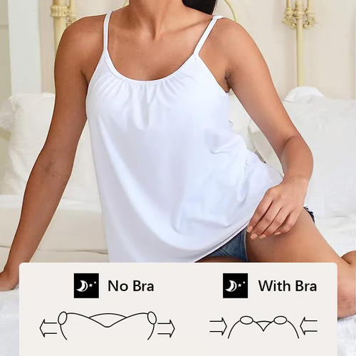 🏆Loose-fitting Tank Top With Built-in Bra