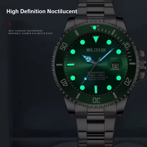 Fashion Waterproof Luminous Quartz Watch  Color:green