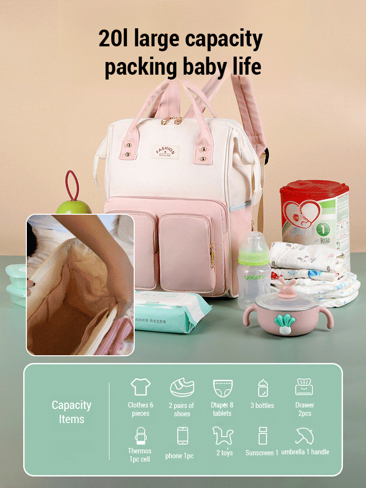 Large capacity backpack mommy bag
