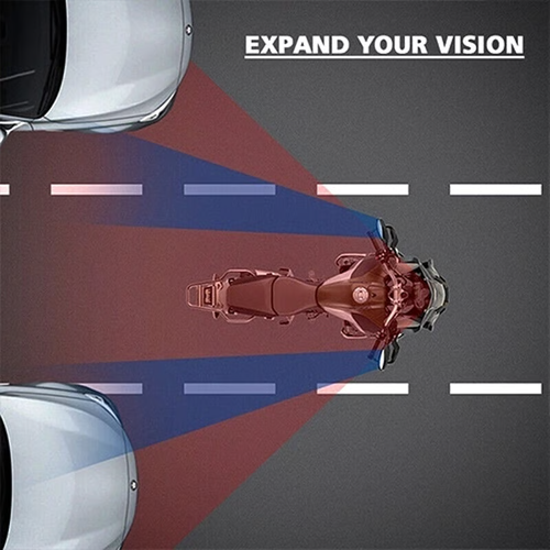 Motorcycle ultra-wide-angle rearview mirror