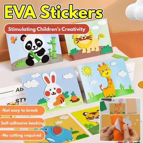 DIY handmade 3D stickers for children（36 pieces set ）