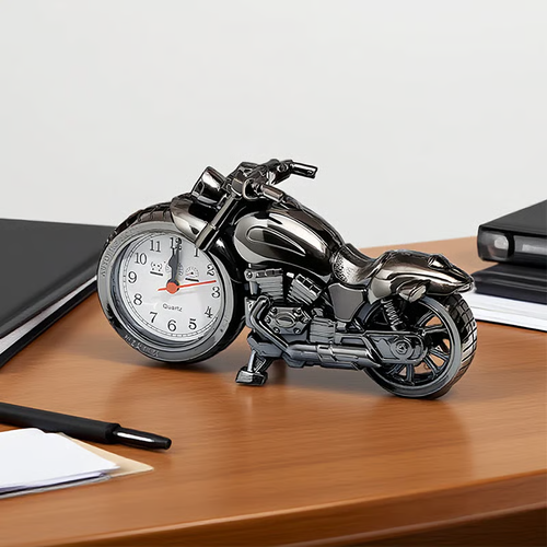 Creative Motorcycle Alarm Clock -Color： Black
