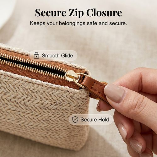 Women's Woven Straw Shoulder Clutch Bag