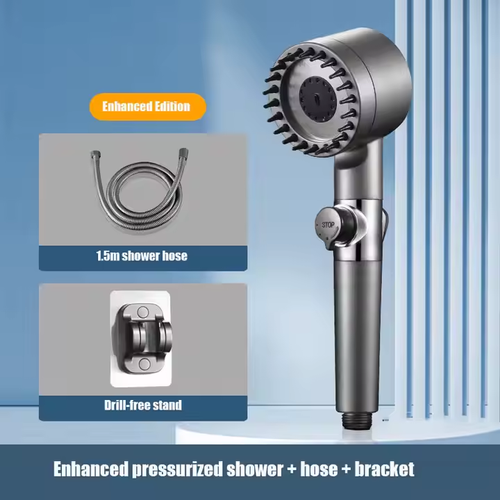 4 Modes Adjustable Shower Set 4 in 1 Massage Shower High Pressure Water Saving Handheld Shower Head
