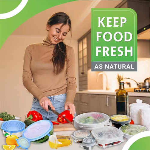 Silicone Crisper Lid 6 Piece Set🔥（Buy 1 Get 1 Free）