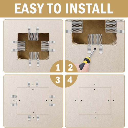 12 Pack Drywall Repair Clips with 24 Screws