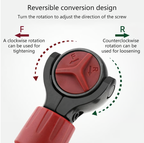 Drive Ratchet Wrench - 72T Steel Socket Wrench with Flexible Head & Reversible Switch