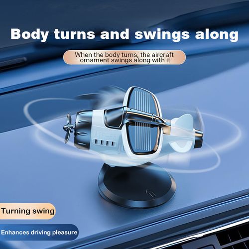 🔥Solar powered airplane shaped car ornaments