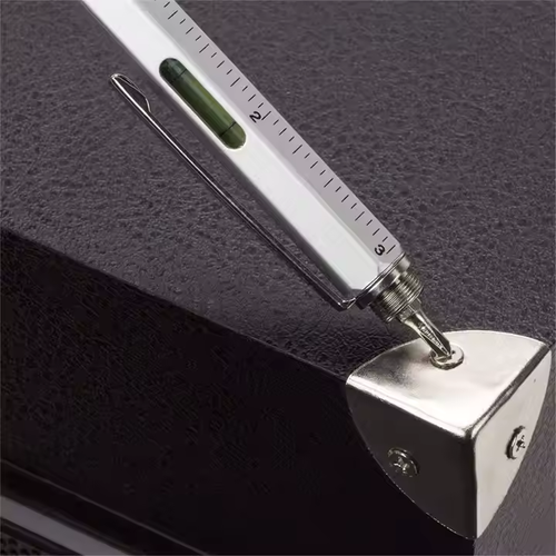 6 in 1 Multifunction Pen Metal Ballpoint Stylus tool Pen with Screwdriver Ruler Level Touch Stylus
