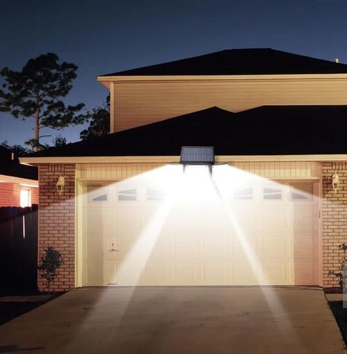 208LED Three Head Solar Lamp PIR Motion Sensor Waterproof Adjustable Angle Lights Solar garden Wall Light