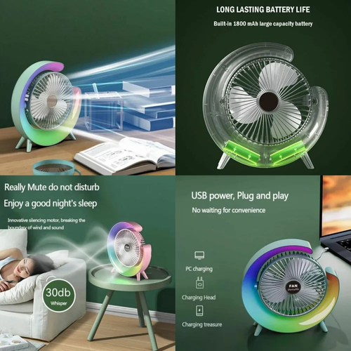 Rechargeable Desktop RGB fan