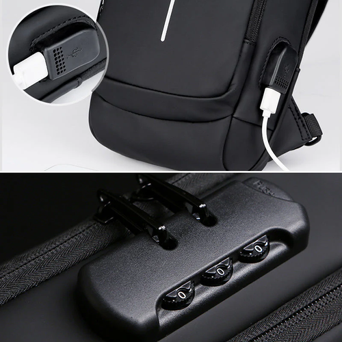 Remoid New Fashion Cool Cross Body Chest Bags Custom Men Waterproof Sling Bag Usb Anti-Theft Outdoor Travel Shoulder Bag