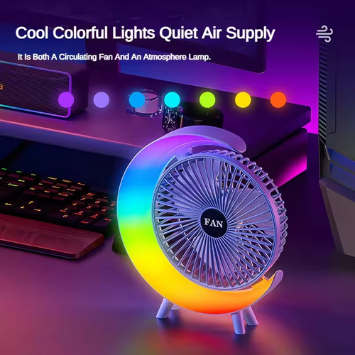 Rechargeable Desktop RGB fan