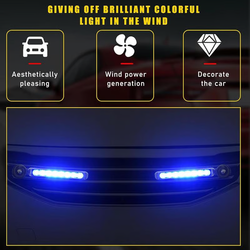 2 PCS LED Wind Powered Vehicle Lights