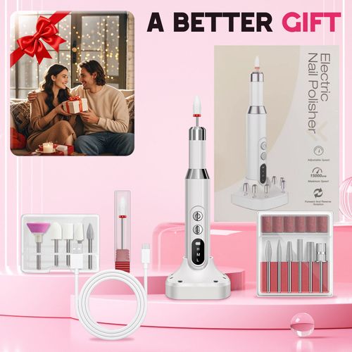 💅✨Professional Electric Nail Polisher-Multiple heads for shaping & buffing. Salon at home! 🌟💎