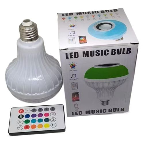 E27 12 Watt Smart RGB Wireless Speaker Music Playing Bulb Dimmable LED Bulb Light with Remote Control