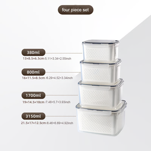 🍓 Refrigerator Food Storage Containers – Keep Fruits Fresh