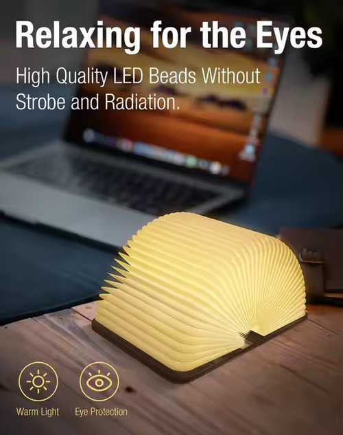Cute Design Wooden Folding Rechargeable New Usb Book Lights