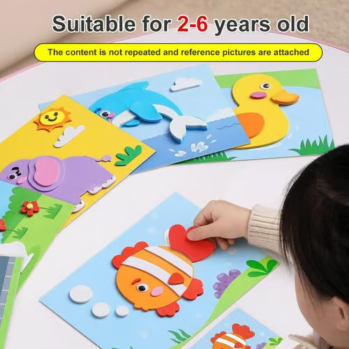 DIY handmade 3D stickers for children（36 pieces set ）