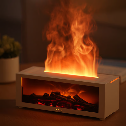 🔥Flame Fireplace Aroma Diffuser Humidifier Night Light Aromatherapy