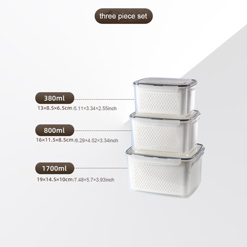 🍓 Refrigerator Food Storage Containers – Keep Fruits Fresh
