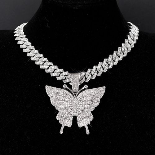 Butterfly Rhinestone Choker Necklace
