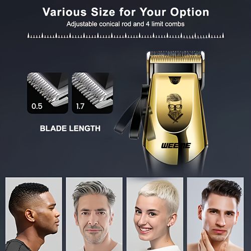 3Pcs Wireless Men's Hair Clipper & Beard Trimmer Set