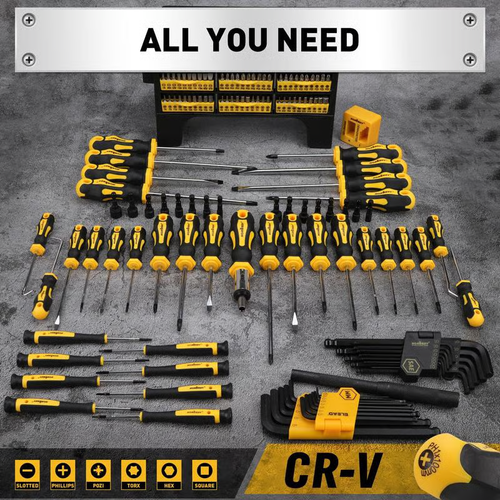 131-Piece Magnetic Screwdriver Set