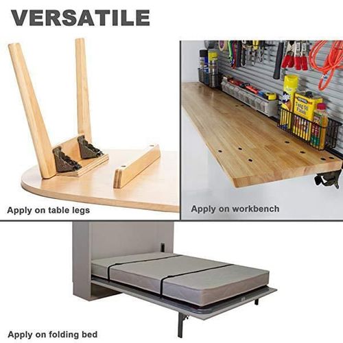 Buy 1 Get 3 Free（4 Pcs）🔥Heavy-Duty Folding Table Leg Brackets with Self-Locking Hinges