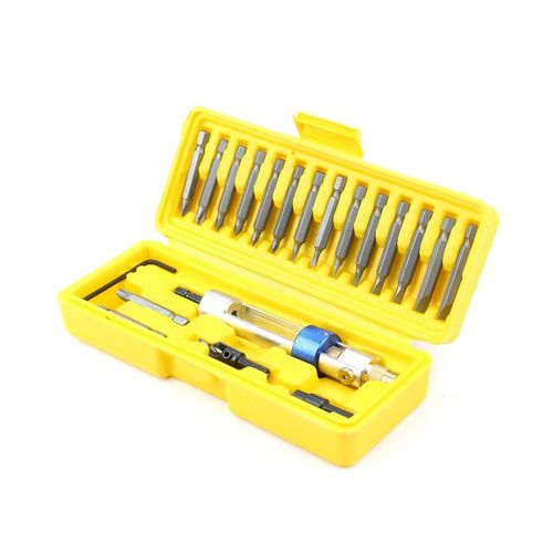 20PC Head Half Time Drill Driver Tools Quick Change Countersink Metal Drill Bit Screwdriver Set