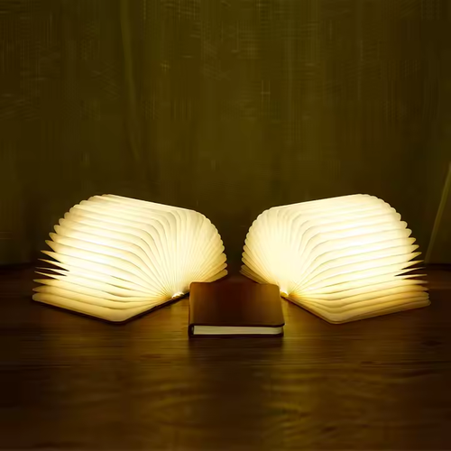 Cute Design Wooden Folding Rechargeable New Usb Book Lights