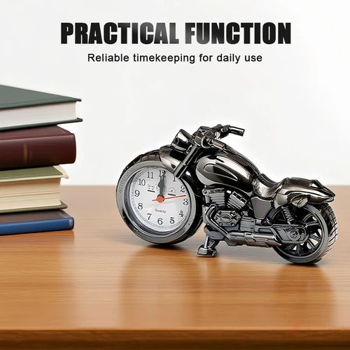 Creative Motorcycle Alarm Clock -Color： Black
