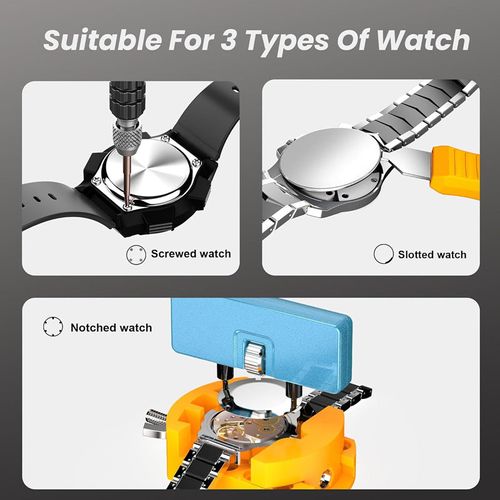 Professional Watch Repair Tool Kit – All-in-One, Precision Stainless Steel Tools for Battery & Band Fixes
