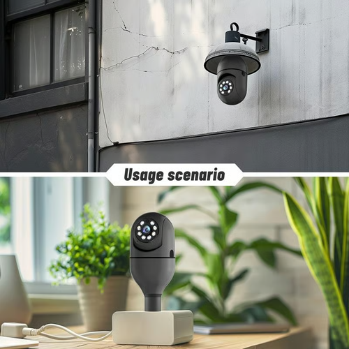 Light Bulb Security Camera,5G&2.4GHz WiFi 📶Security Cameras,Wireless Outdoor Motion Detection and Alarm 🚨