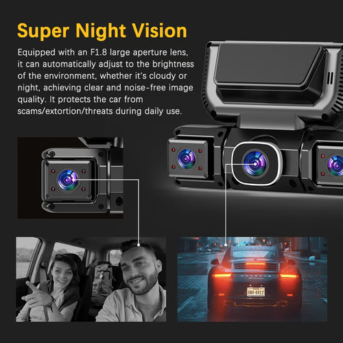 🔥360° Car DVR WiFi 4Channels Dash Cam Video Recorder