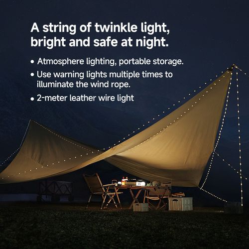 Multi-Use Star Lights Outdoor Camping Tape Measure Lights String Lights Canopy Tent Ambient Lights Portable Storage Warning Lights