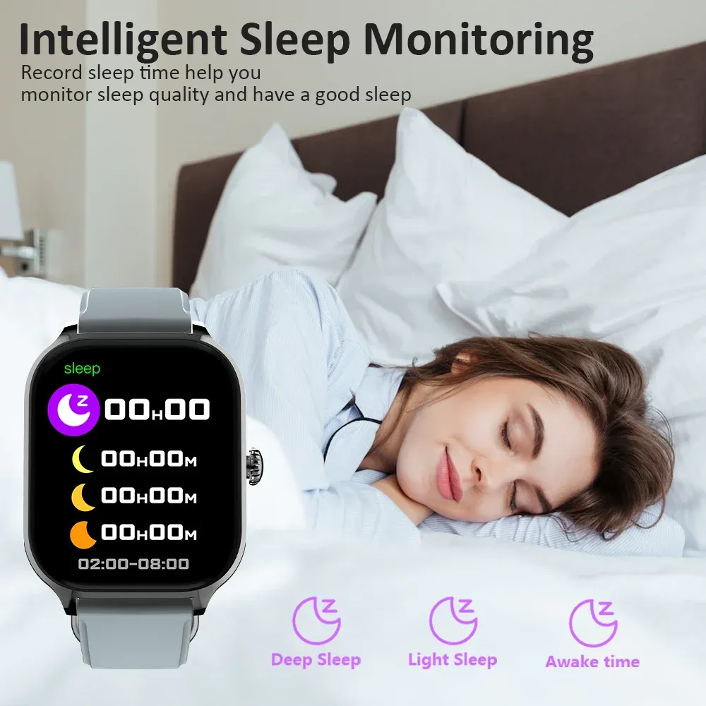 H9 Smartwatch Bluetooth Call Message Alert Heart Rate Monitor 2.01 Screen⌚