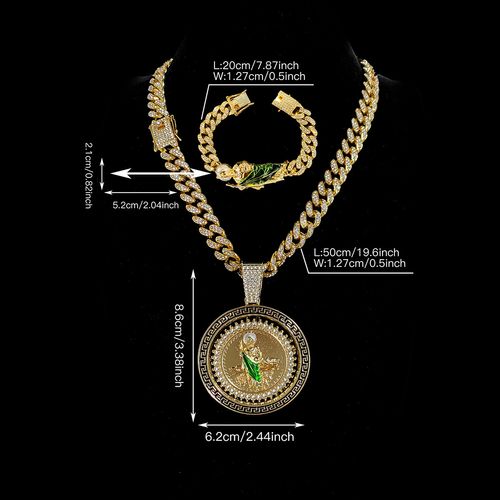 🔥Rotatable Cuban Link  Hip-Hop Saint Jude Necklace