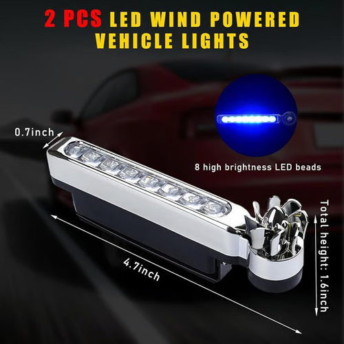 2 PCS LED Wind Powered Vehicle Lights