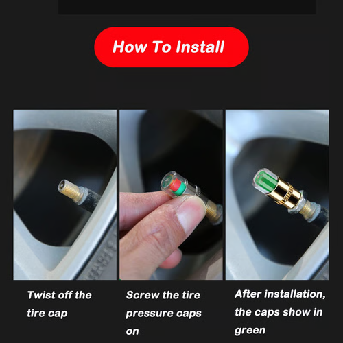8Pcs Car Tire Pressure Monitor Valve Stem Caps