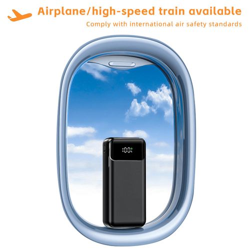 20000mAh High Capacity Power Bank With LED Display Portable Battery Charger Fast Charging Power Bank Built in Cables