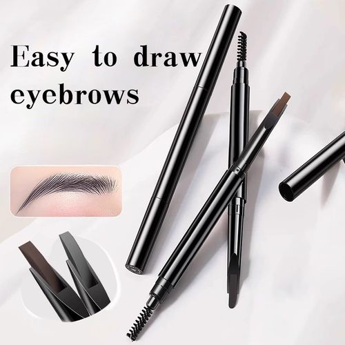 New Design 3d 2 in 1 Double Headed Private Label Custom Waterproof Eyebrow Pencil with Brush
