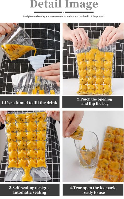 Food-grade Disposable Ice-making Bag  Auto-sealing Thickened Ice Cube Tray Bag & Mold