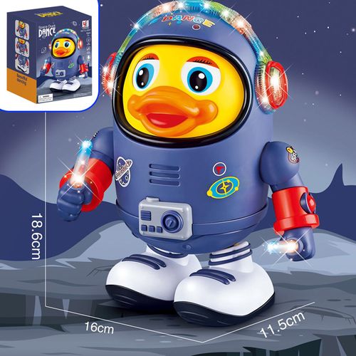 Dancing Space Duck: A Dynamic Musical Light-Up Electric Toy That Walks and Wiggles Left and Right, Suitable for Both Adults and Children