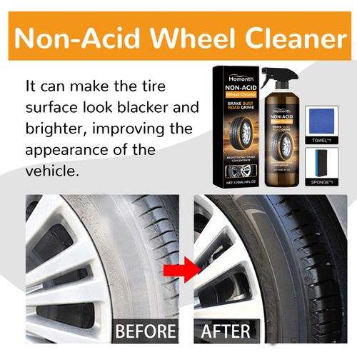 Tire and wheel hub renovation, cleaning, polishing and maintenance multi-functional cleaning agent