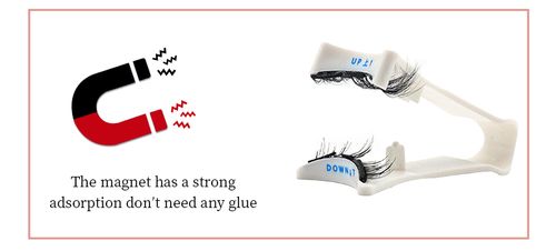 High-quality soft long magnetic strip reusable eyelash band with tweezers, natural half false eyelashes, makeup and beauty products