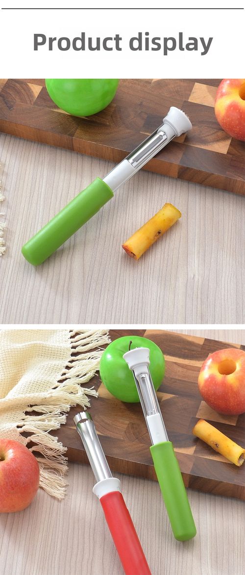 Multi-Functional Stainless Steel 2-in-1 Cassava & Fruit Peeler with Pit Remover – Household Kitchen Tool