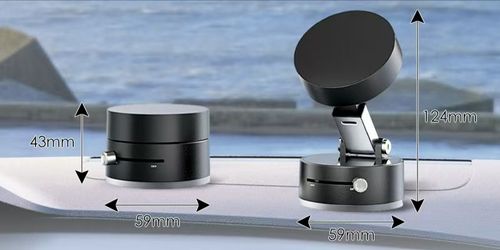 New Arrival Vacuum Adsorption Car Dashboard Sun Navigation Daily Necessity White Stand Magnetic Multi-Functional Lazy Car Phone Mount