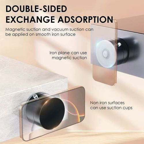 New Arrival Vacuum Adsorption Car Dashboard Sun Navigation Daily Necessity White Stand Magnetic Multi-Functional Lazy Car Phone Mount